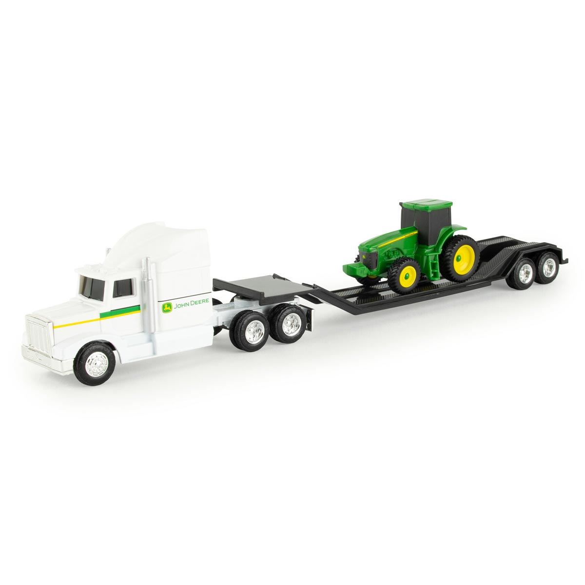 John Deere Semi White with Lowloader and JD - 1:64